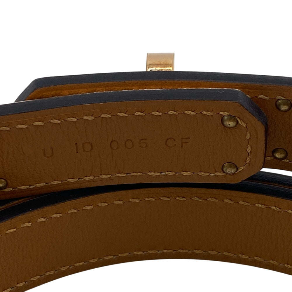 HERMES belt leather white Kelly belt
