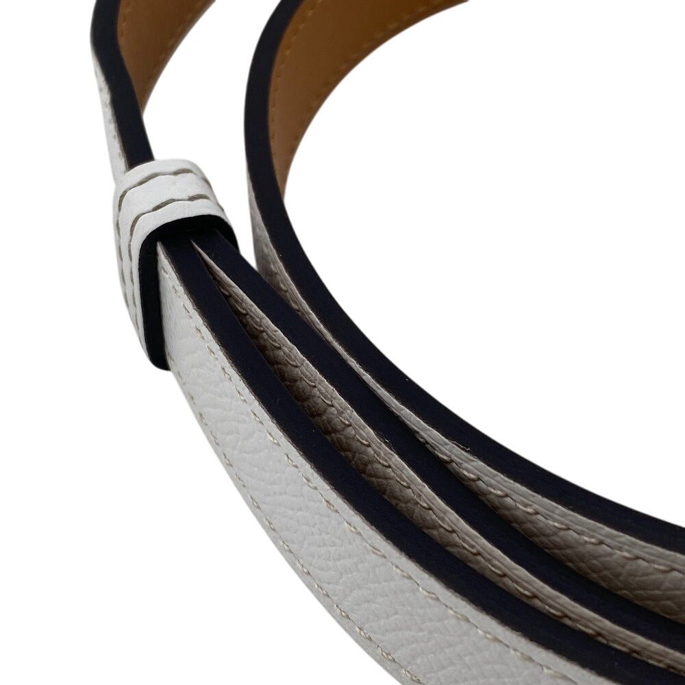 HERMES belt leather white Kelly belt