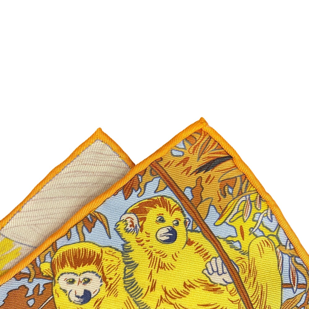 HERMES scarf silk Orange Rendez Vous Galant Carre70