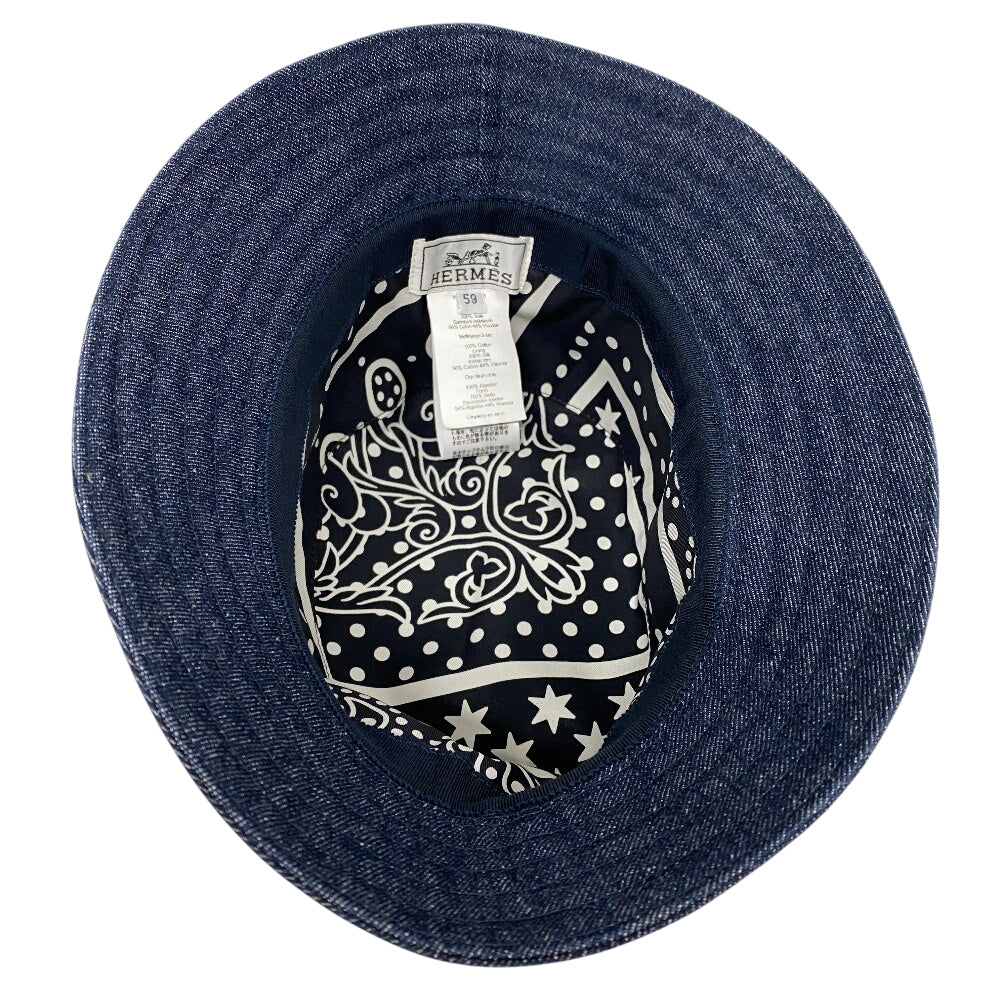 HERMES hat cotton Indigo blue Helen ASTROLOGIE NOUVELLE New Astrology 59