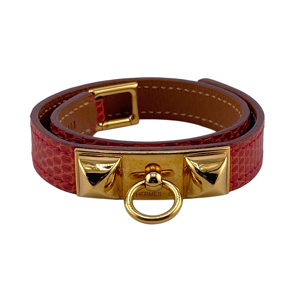 HERMES bracelet Epsom Red Rival de Brugur