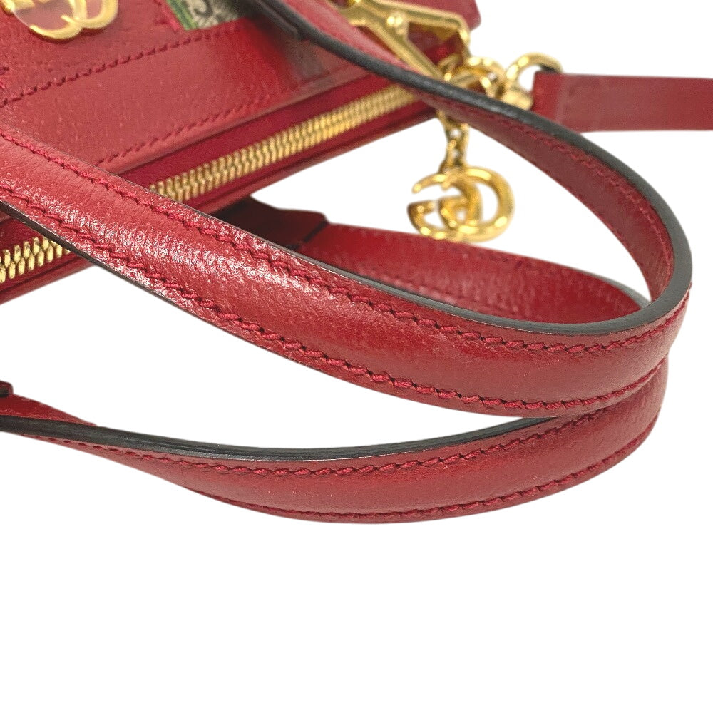 GUCCI Handbag 547551 Leather, PVC beige GG Flora Shoulder Bag