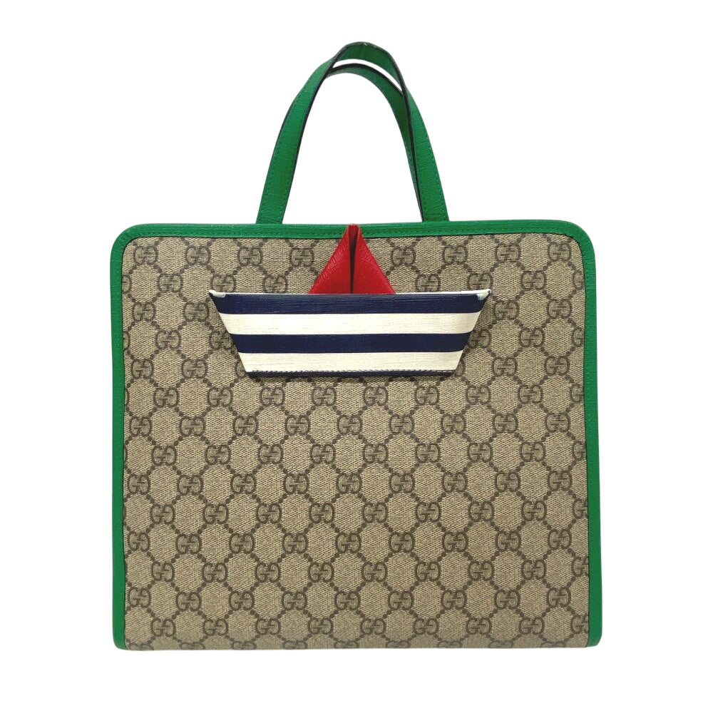 GUCCI Handbag 605662 Leather, PVC beige GG Supreme