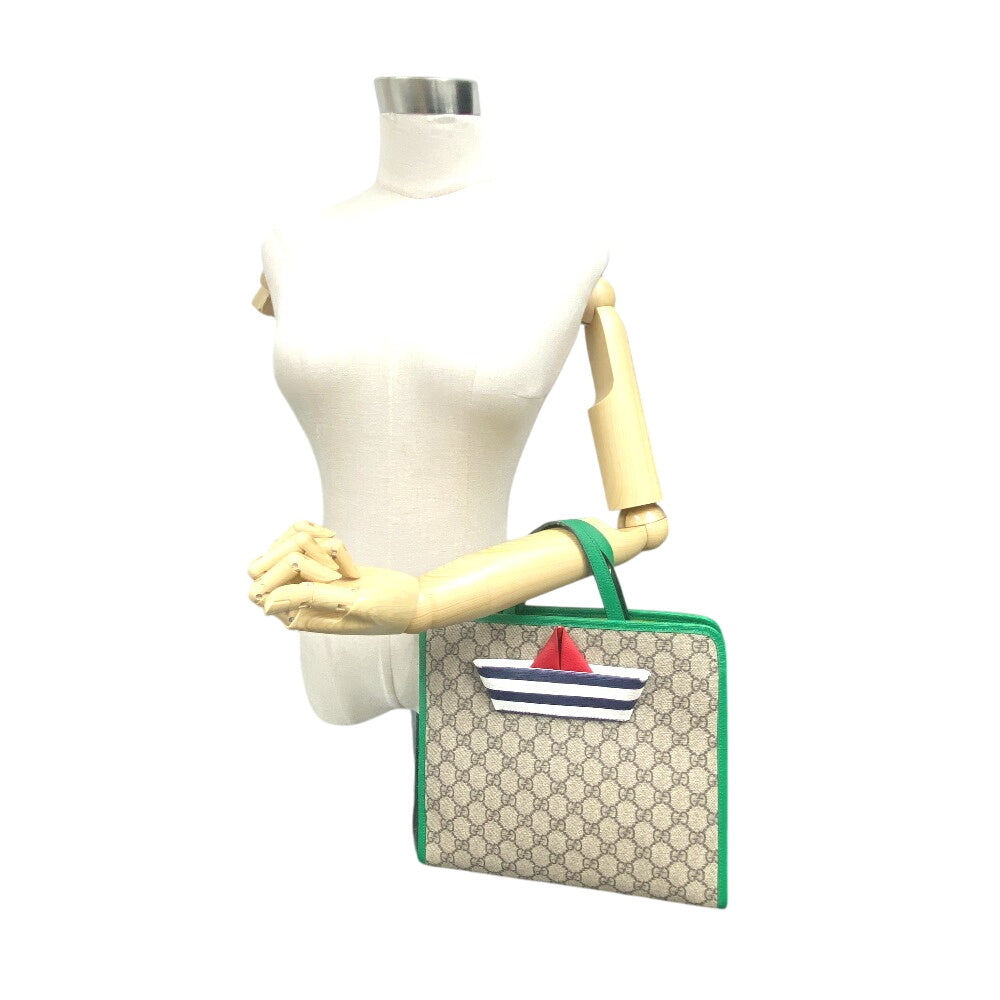 GUCCI Handbag 605662 Leather, PVC beige GG Supreme