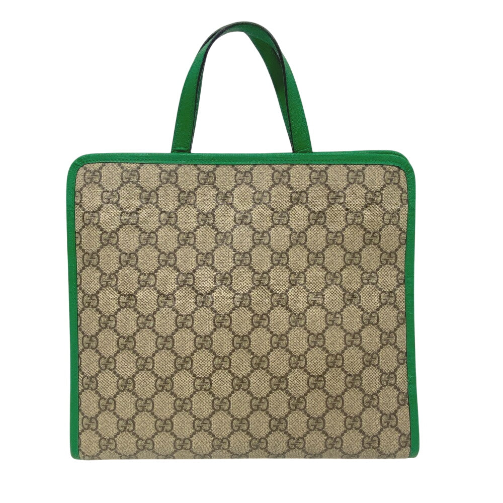 GUCCI Handbag 605662 Leather, PVC beige GG Supreme