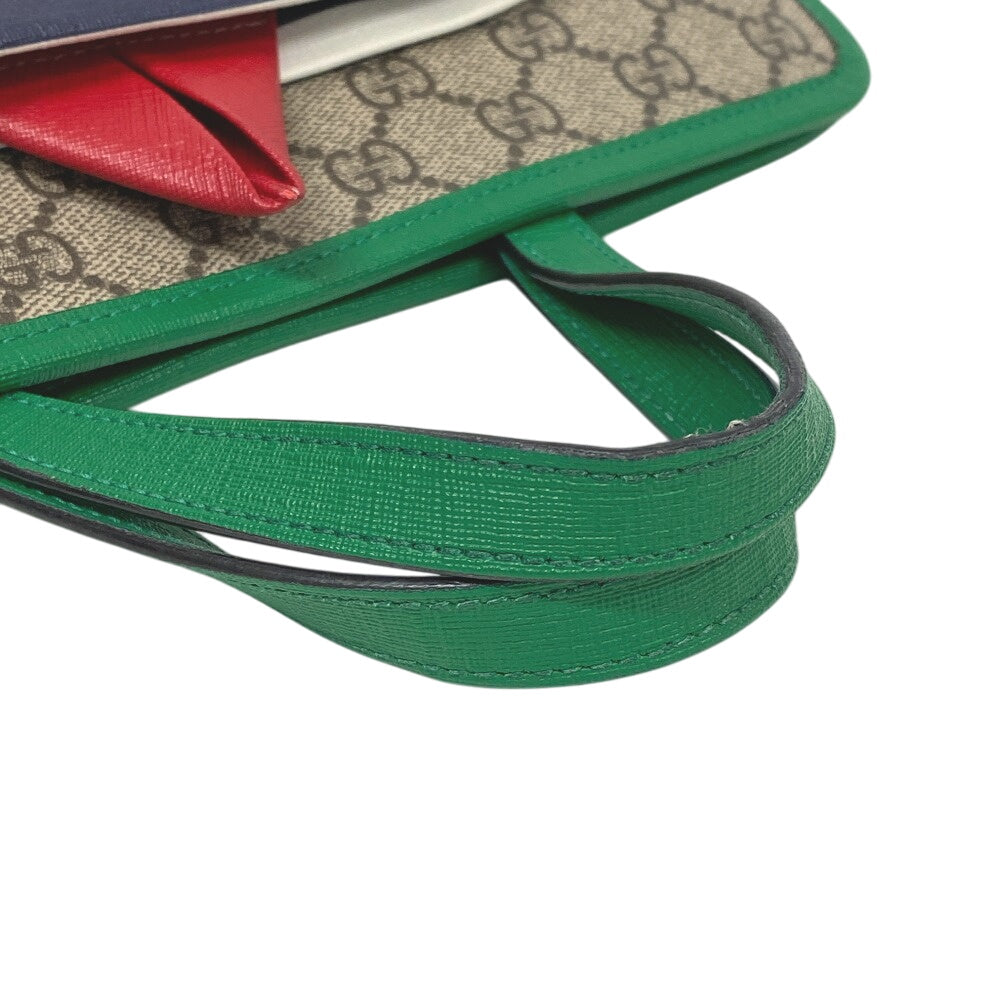 GUCCI Handbag 605662 Leather, PVC beige GG Supreme
