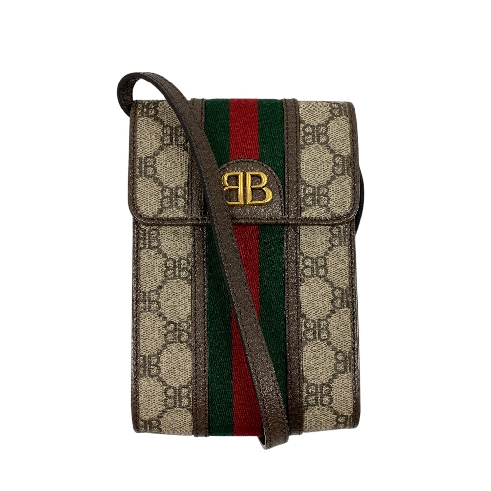 GUCCI Shoulder Bag 680130 PVC, Leather Brown Balenciaga