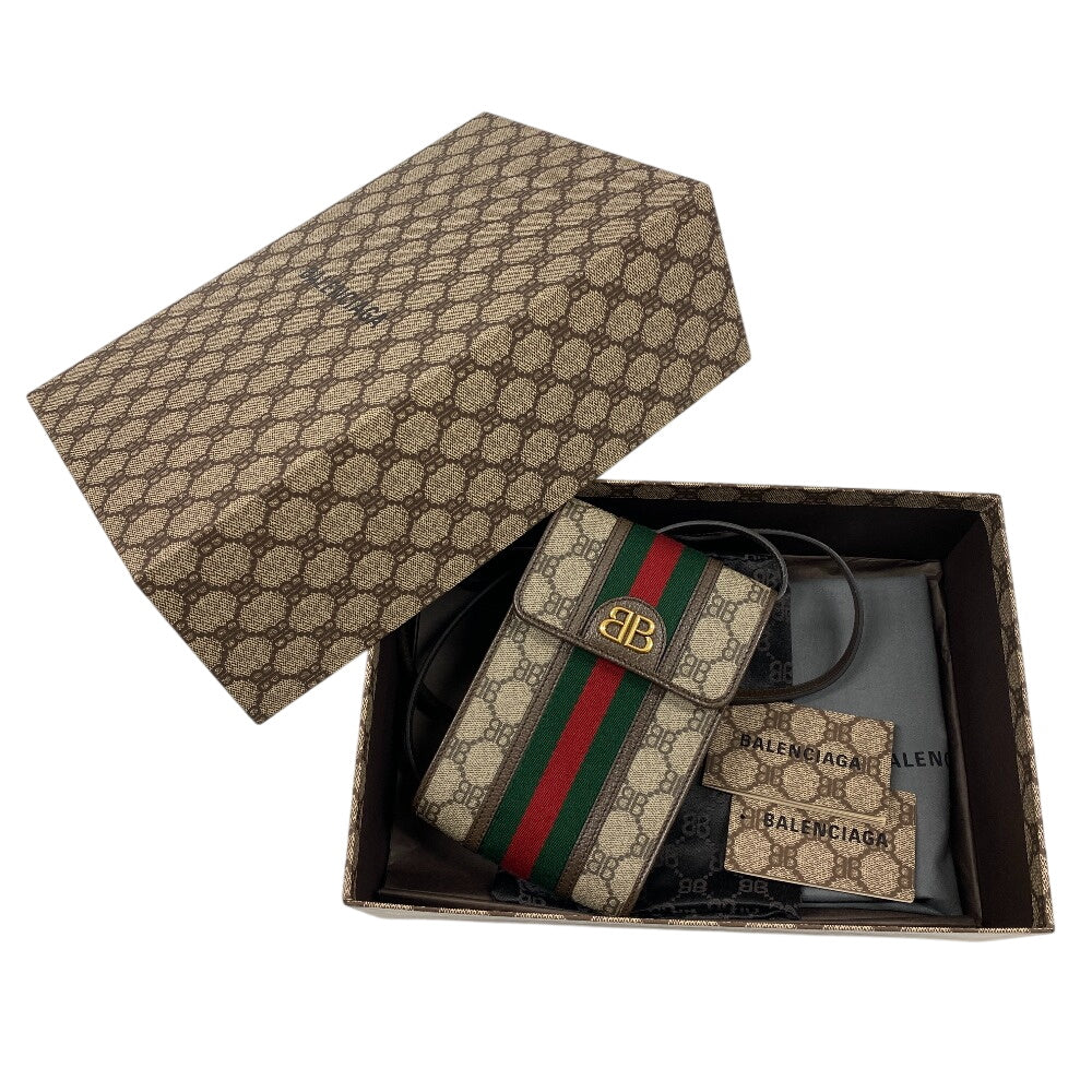 GUCCI Shoulder Bag 680130 PVC, Leather Brown Balenciaga