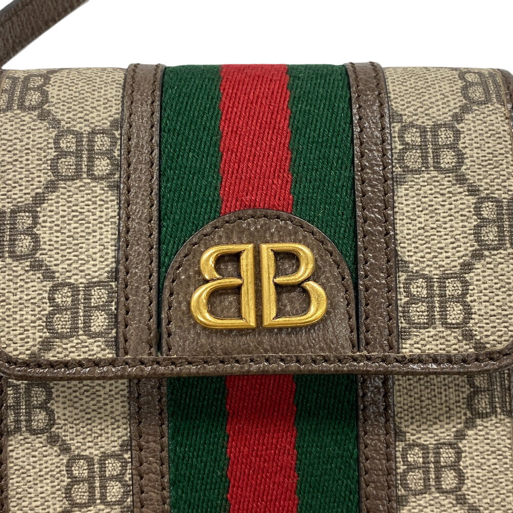 GUCCI Shoulder Bag 680130 PVC, Leather Brown Balenciaga