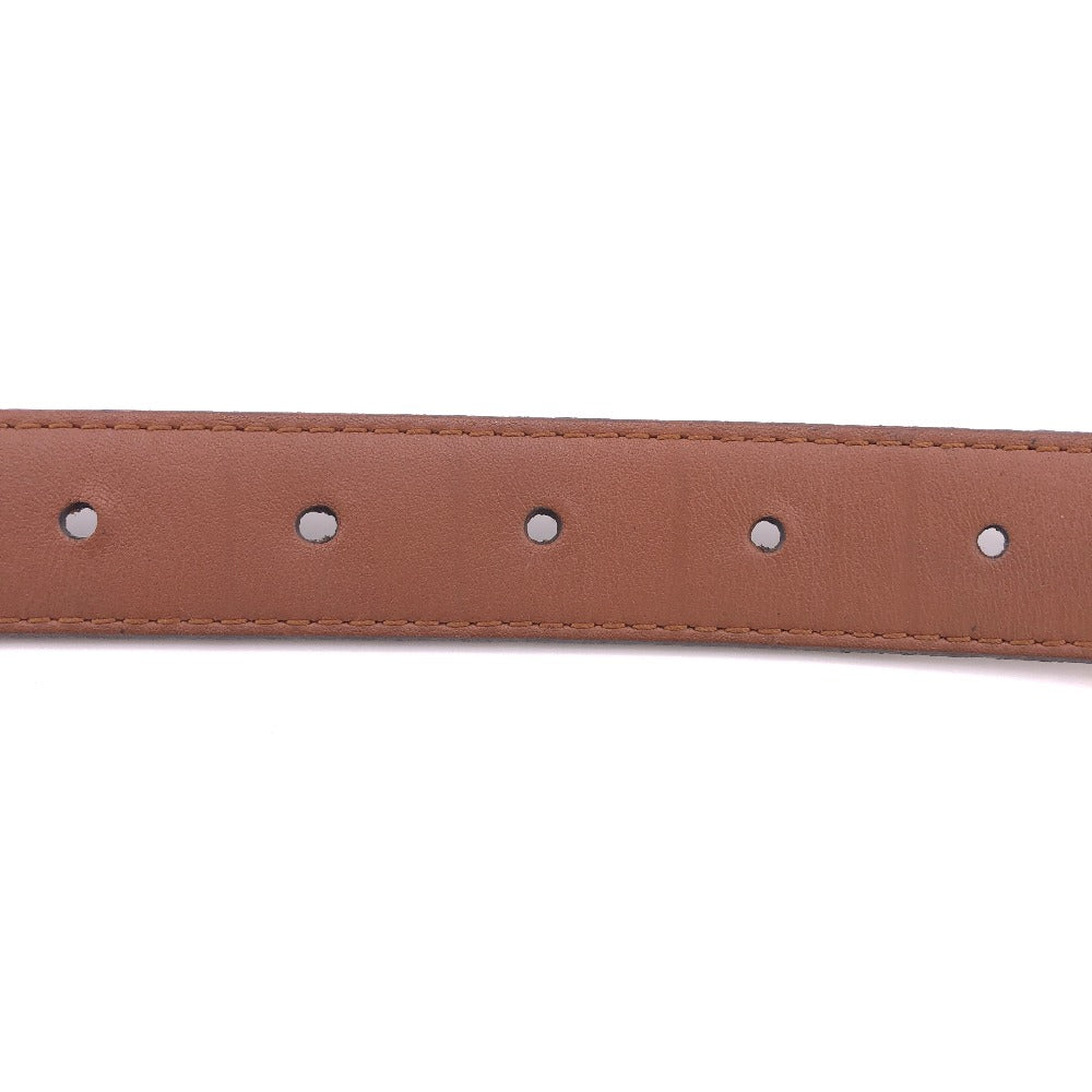 LOUIS VUITTON belt M0196 leather Brown Monogram Santur Dauphine reversible