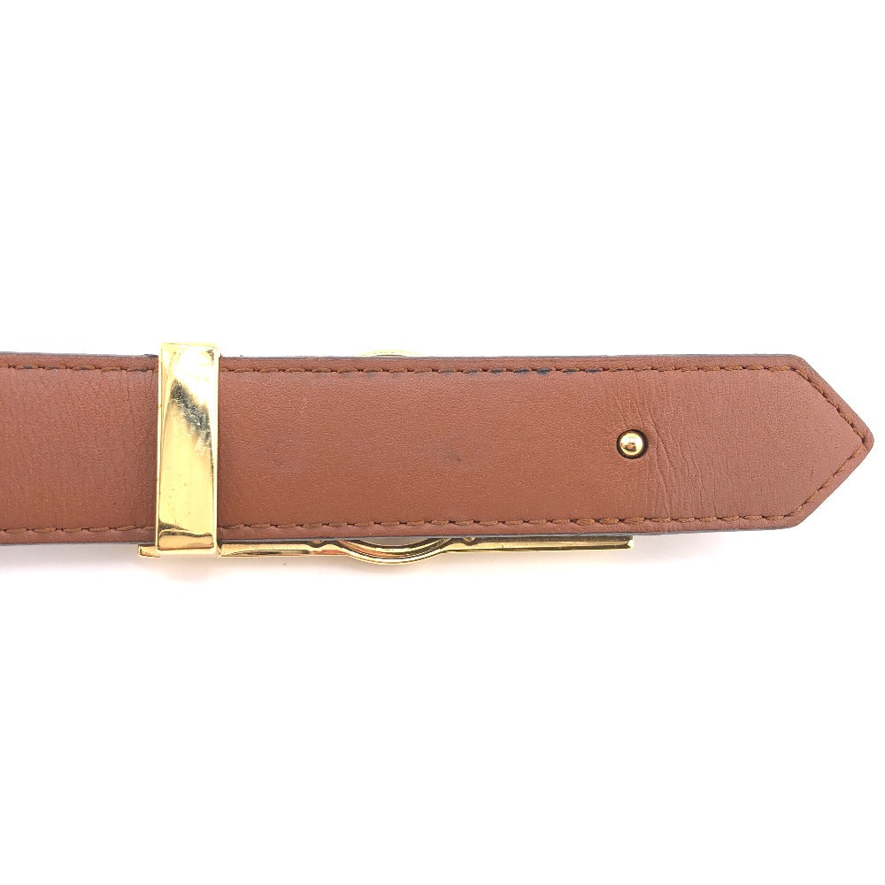 LOUIS VUITTON belt M0196 leather Brown Monogram Santur Dauphine reversible