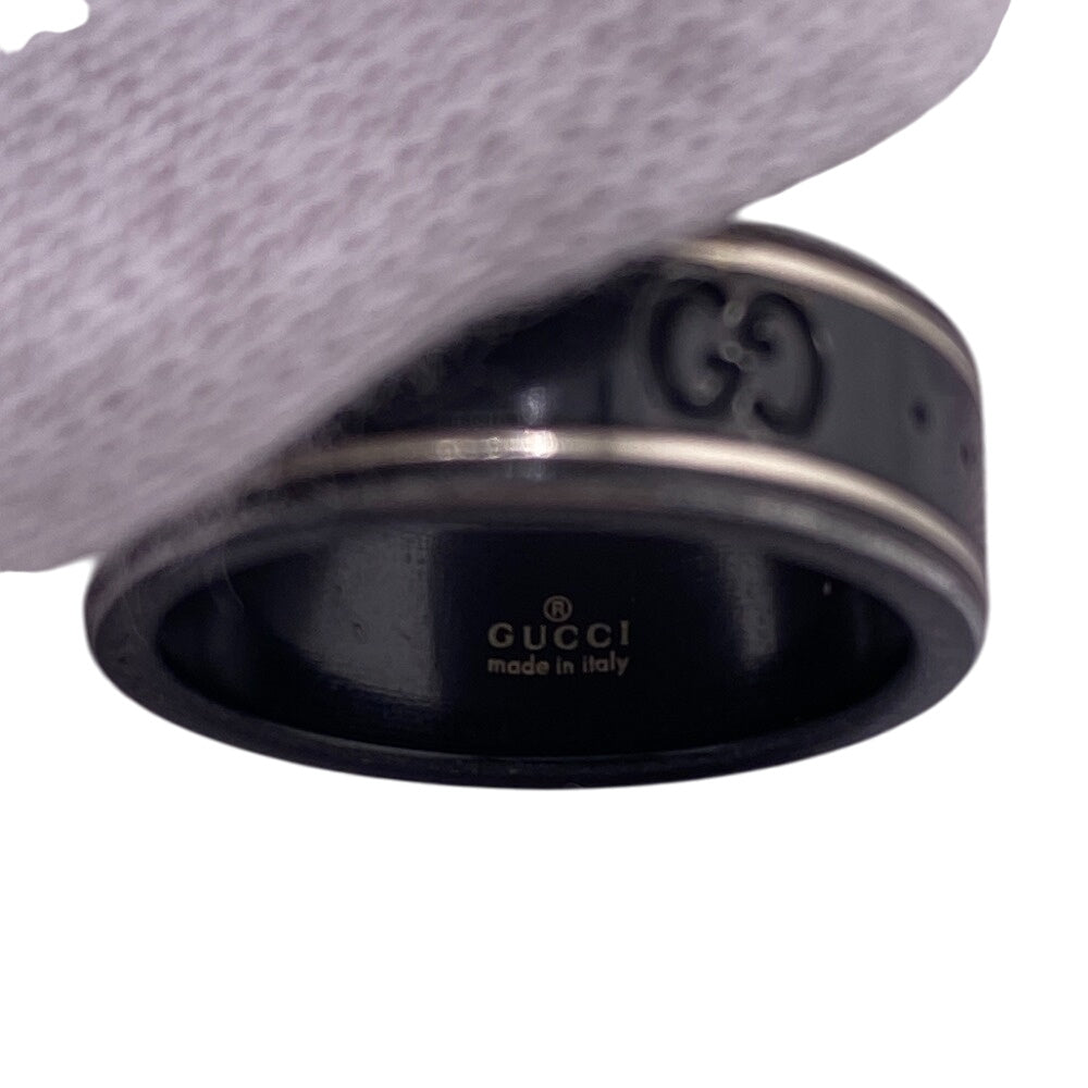 GUCCI Ring ceramic black GG icon