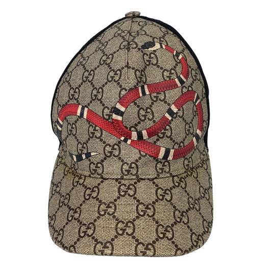 GUCCI cap Polyester, Nylon beige GG Supreme XL