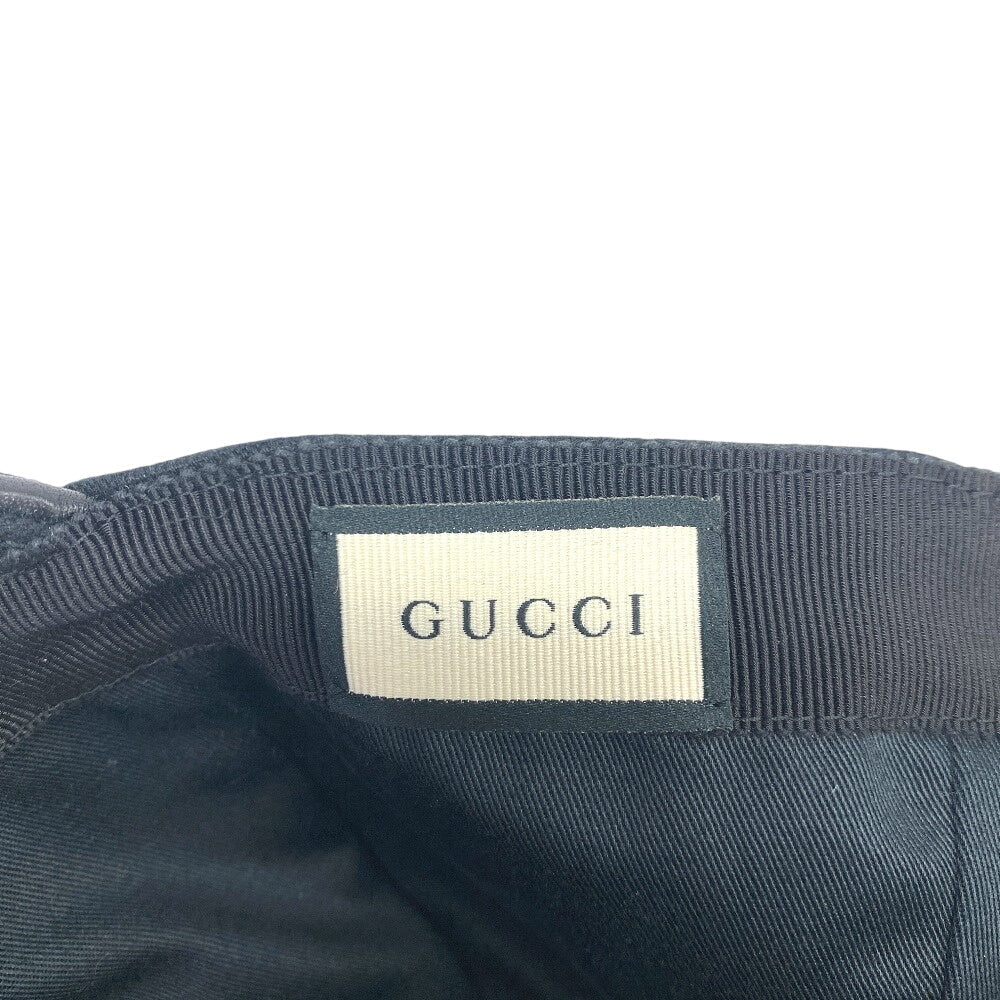 GUCCI cap cotton black Interlocking G XL
