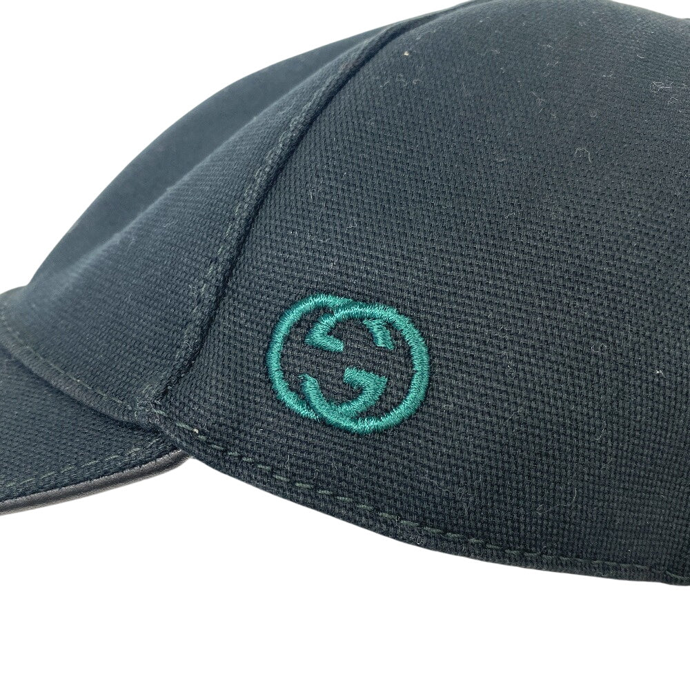 GUCCI cap cotton black Interlocking G XL