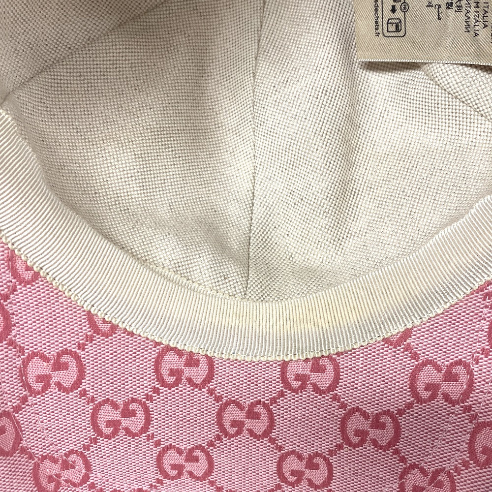 GUCCI cap 748475 Cotton, Polyester pink GG canvas L
