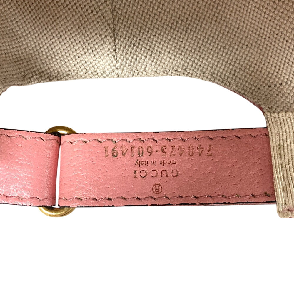 GUCCI cap 748475 Cotton, Polyester pink GG canvas L