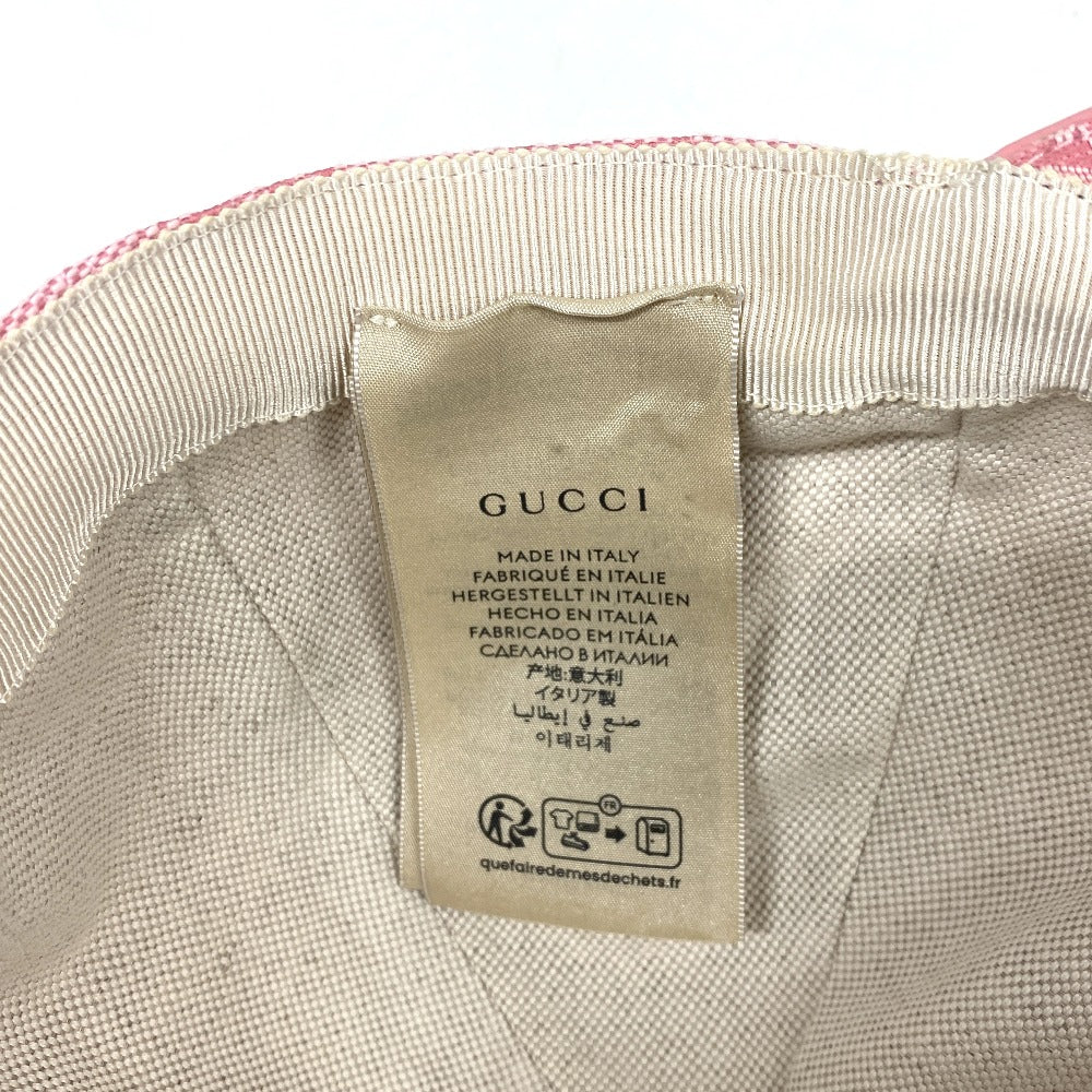 GUCCI cap 748475 Cotton, Polyester pink GG canvas L