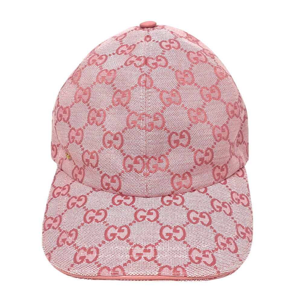 GUCCI cap 748475 Cotton, Polyester pink GG canvas L