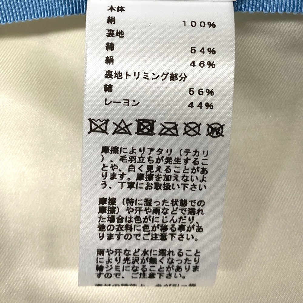 HERMES Casquette silk blue 58