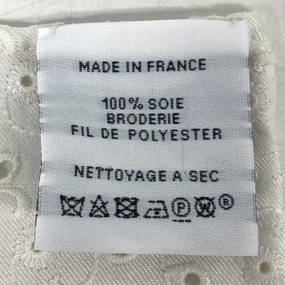 HERMES scarf silk white Carre70 BRIDES de GALA Ceremonial bridle Broderie Anglaise