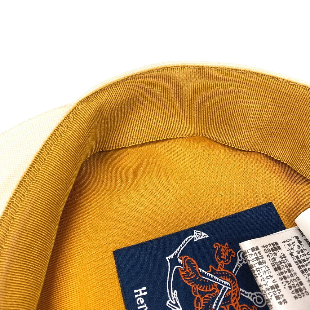 HERMES Casquette Cotton, Silk Ivory Serie 58