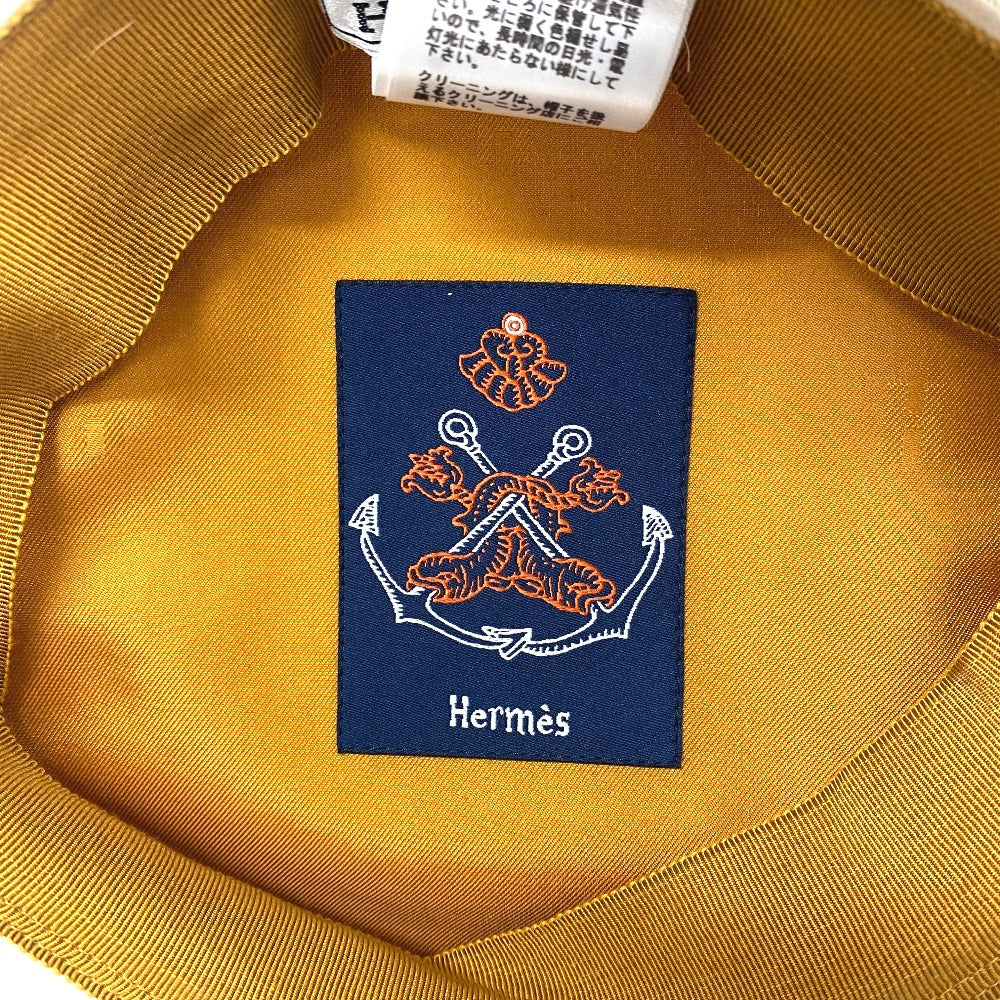 HERMES Casquette Cotton, Silk Ivory Serie 58