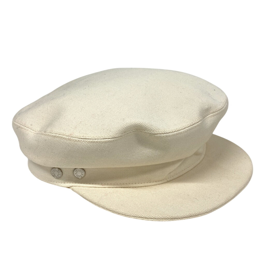 HERMES Casquette Cotton, Silk Ivory Serie 58