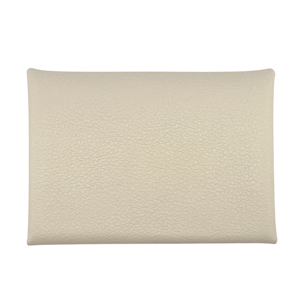 HERMES Coin case Evercolor Ivory Calvi duo