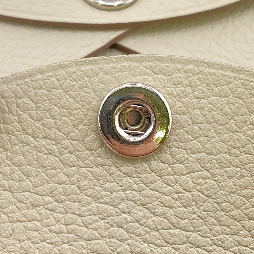HERMES Coin case Evercolor Ivory Calvi duo