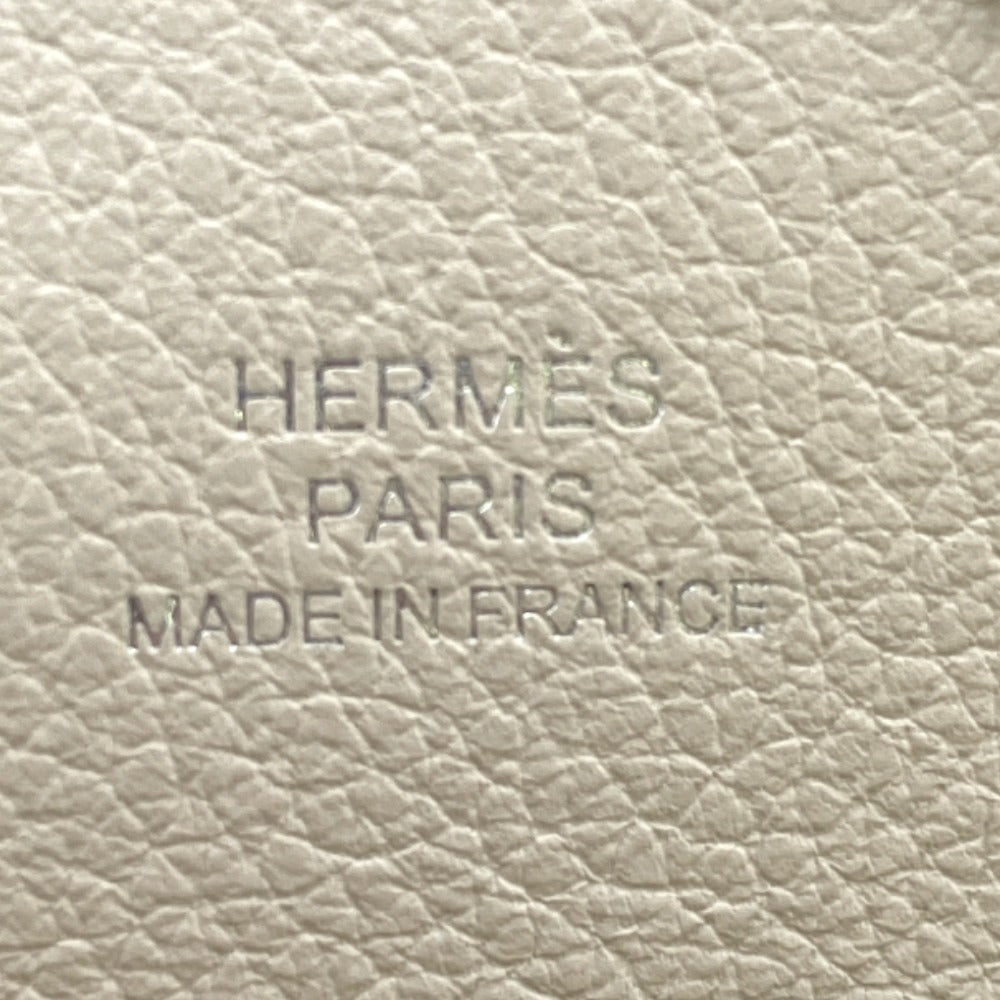 HERMES Coin case Evercolor Ivory Calvi duo