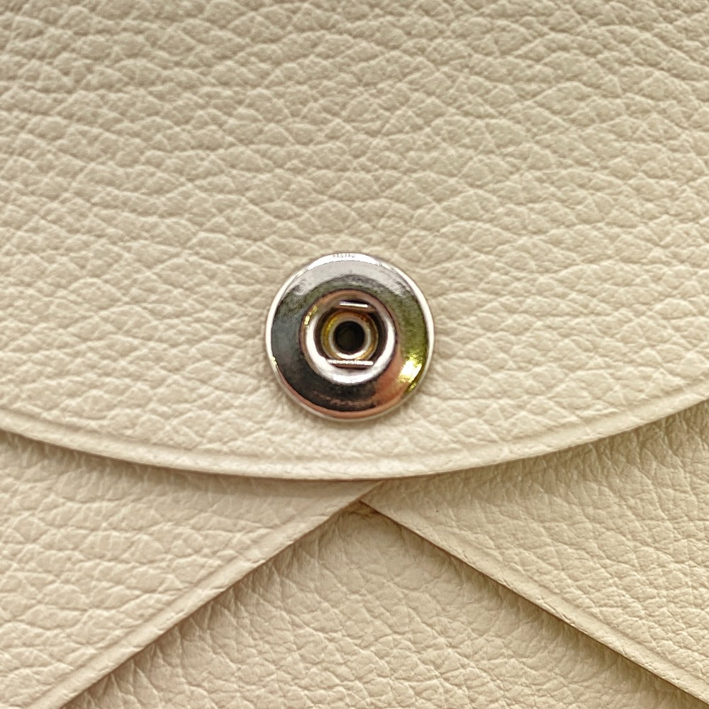 HERMES Coin case Evercolor Ivory Calvi duo