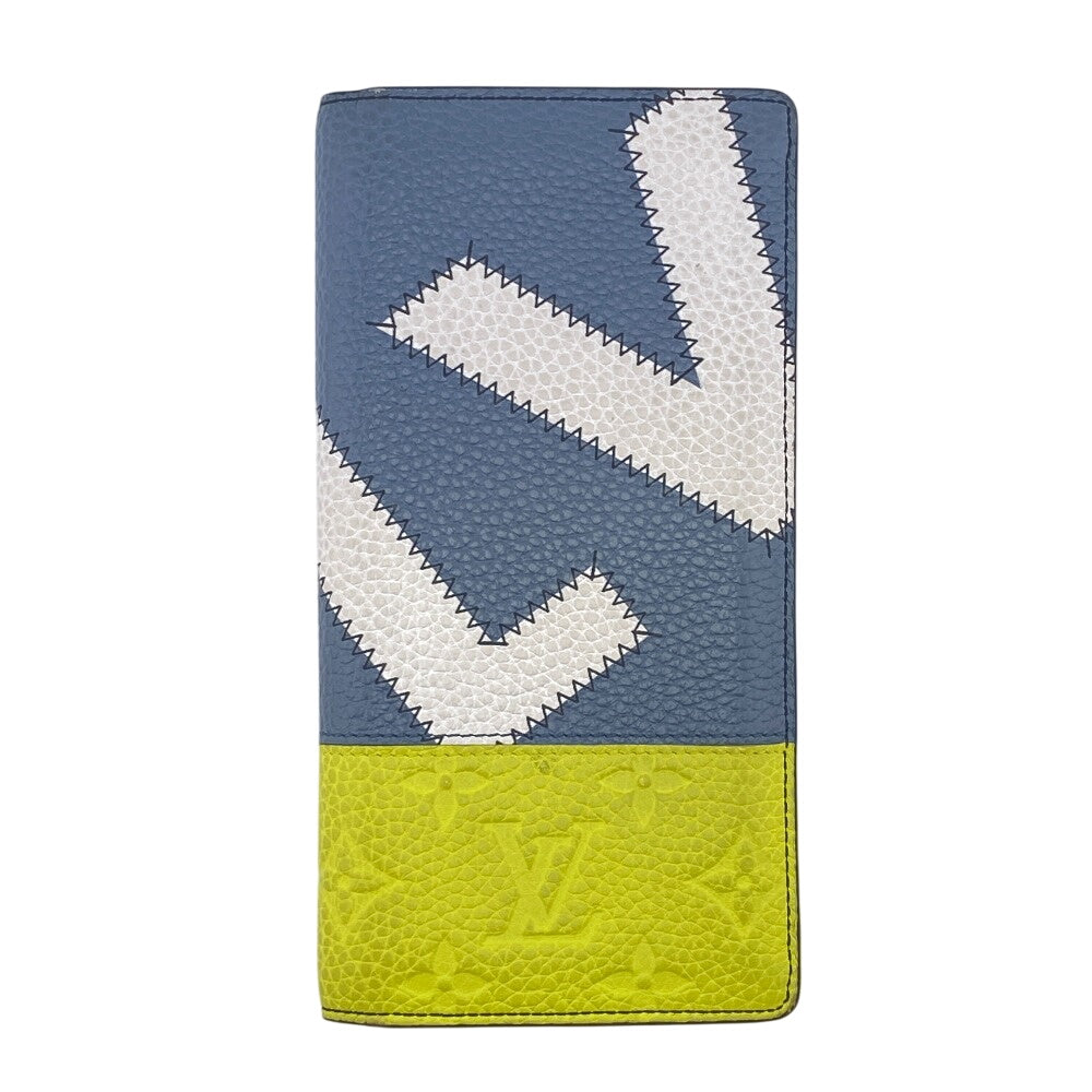 LOUIS VUITTON Bifold Wallet M81440 Taurillon Clemence blue Taurillon Clemence Portefeuille Brazza