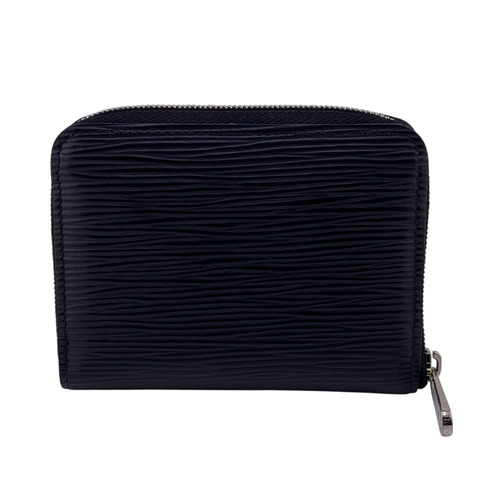LOUIS VUITTON Coin case M60152 leather Noir Epi Zip around purse