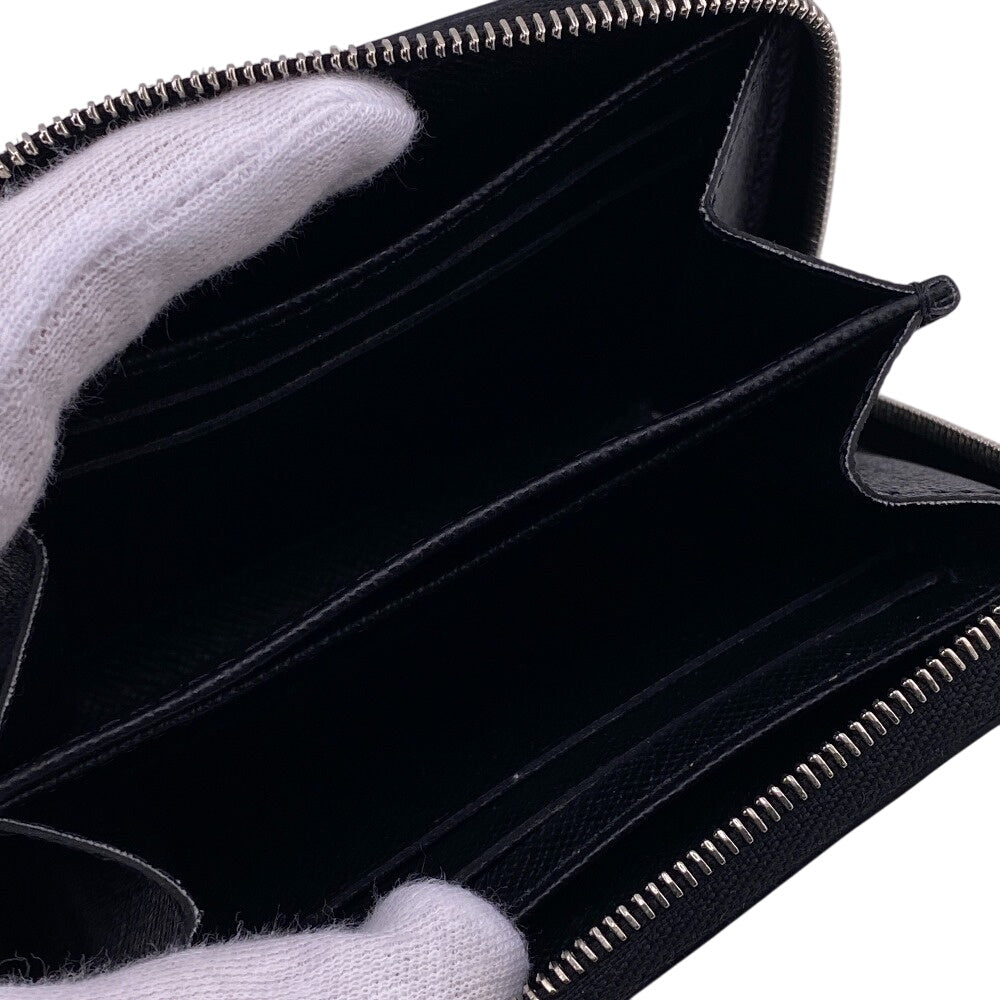 LOUIS VUITTON Coin case M60152 leather Noir Epi Zip around purse