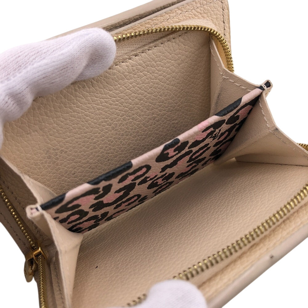 LOUIS VUITTON Bifold Wallet M80754 leather white Monogram Ann Platt Portefeuille Claire