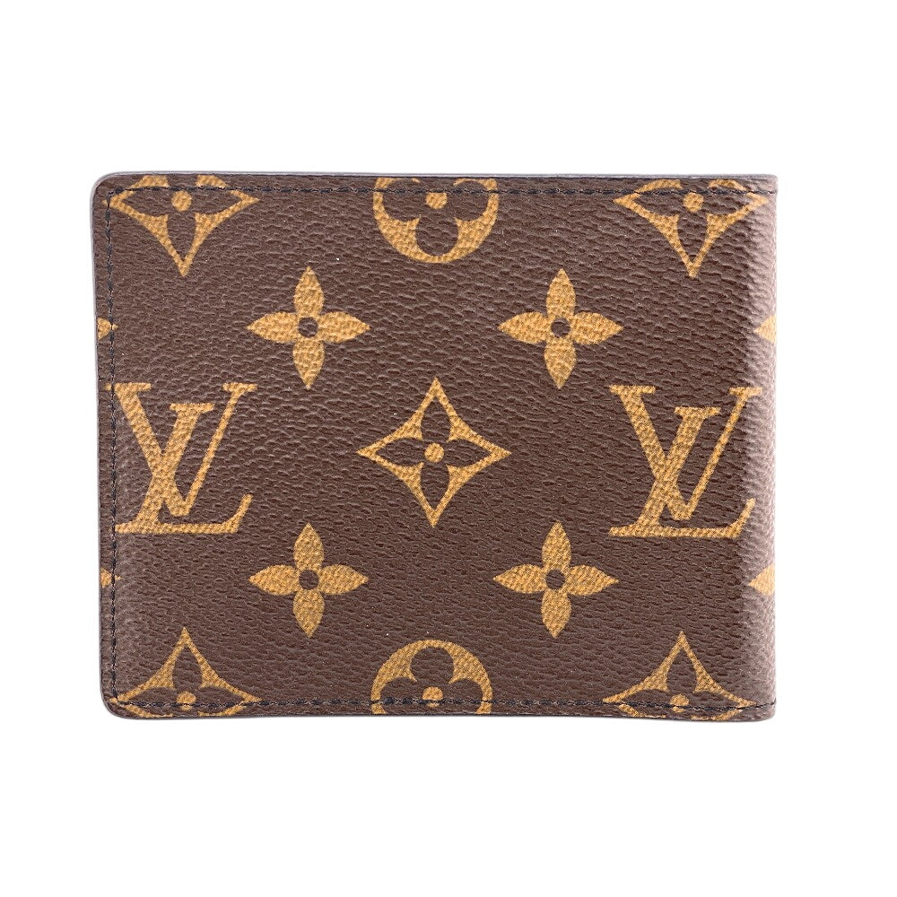 LOUIS VUITTON Bill Compartment M42139 Leather, Macassar Brown Monogram Portefeuille pants