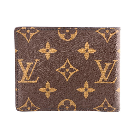 LOUIS VUITTON Bill Compartment M42139 Leather, Macassar Brown Monogram Portefeuille pants