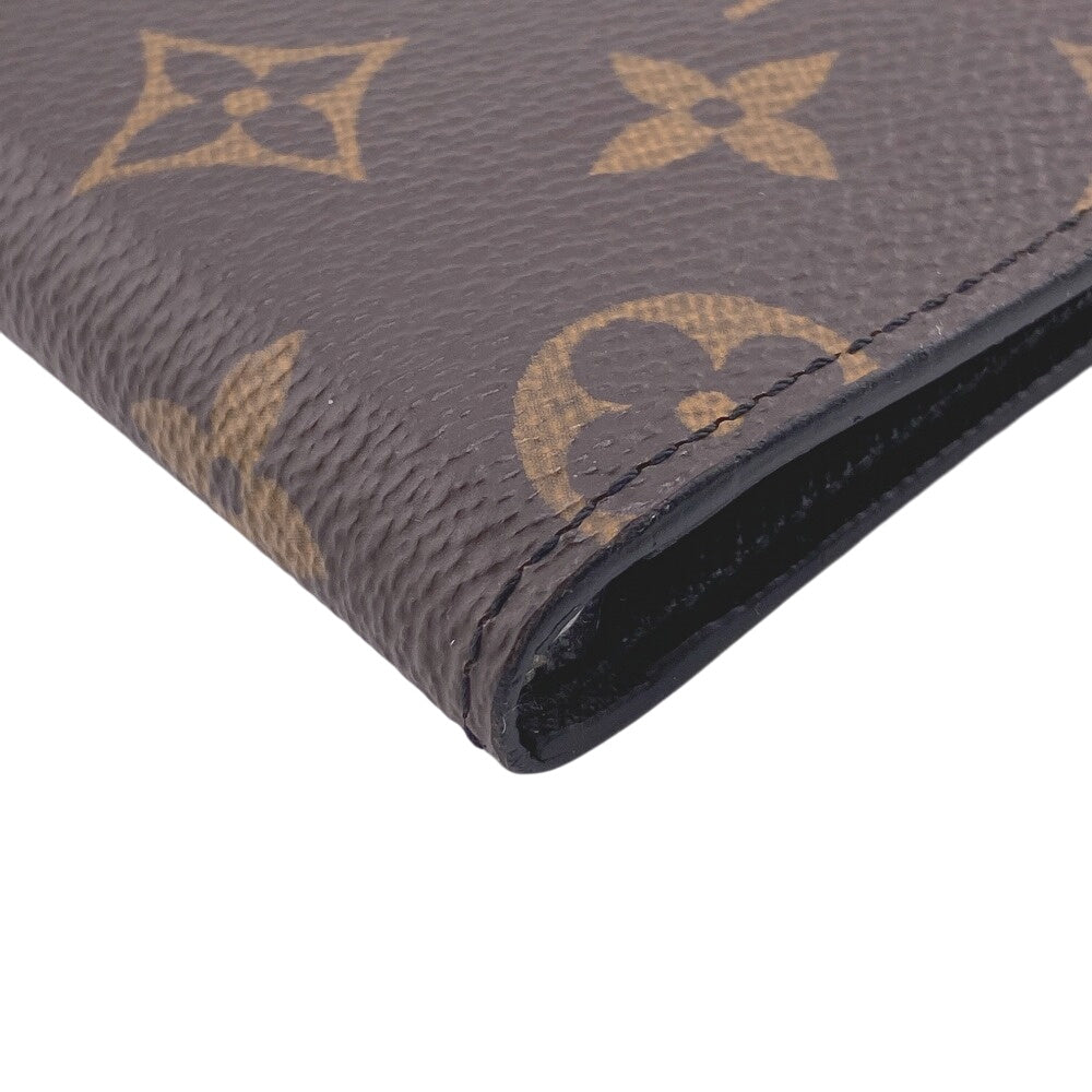 LOUIS VUITTON Bill Compartment M42139 Leather, Macassar Brown Monogram Portefeuille pants