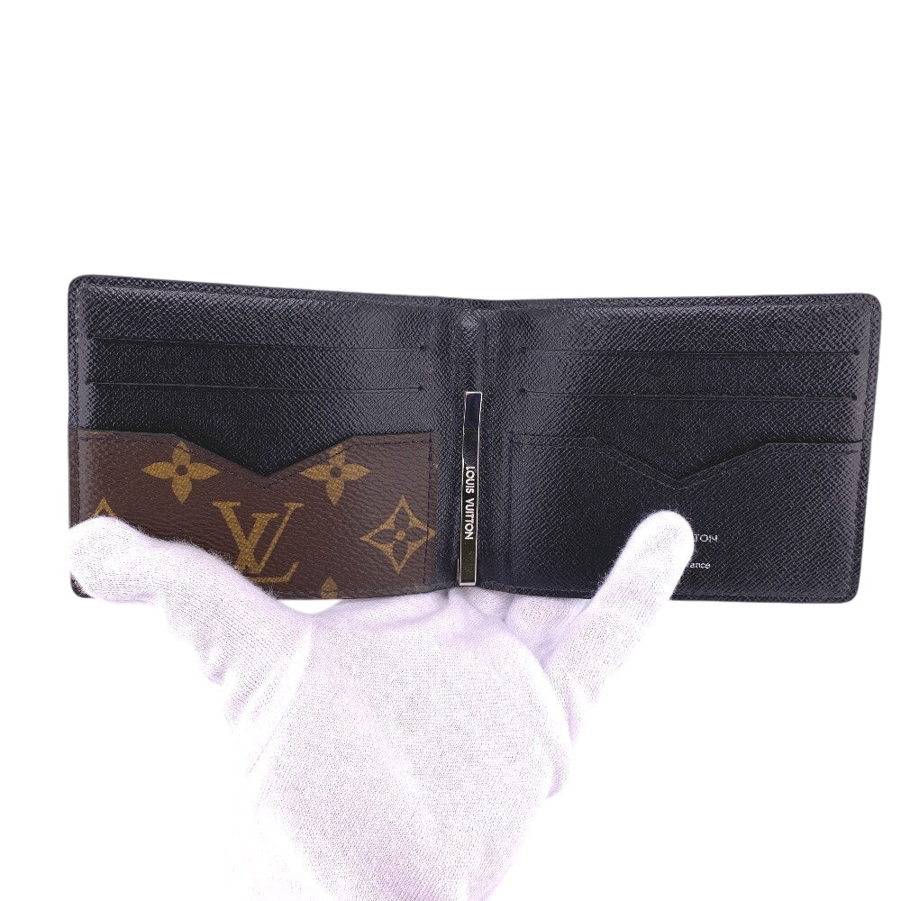 LOUIS VUITTON Bill Compartment M42139 Leather, Macassar Brown Monogram Portefeuille pants