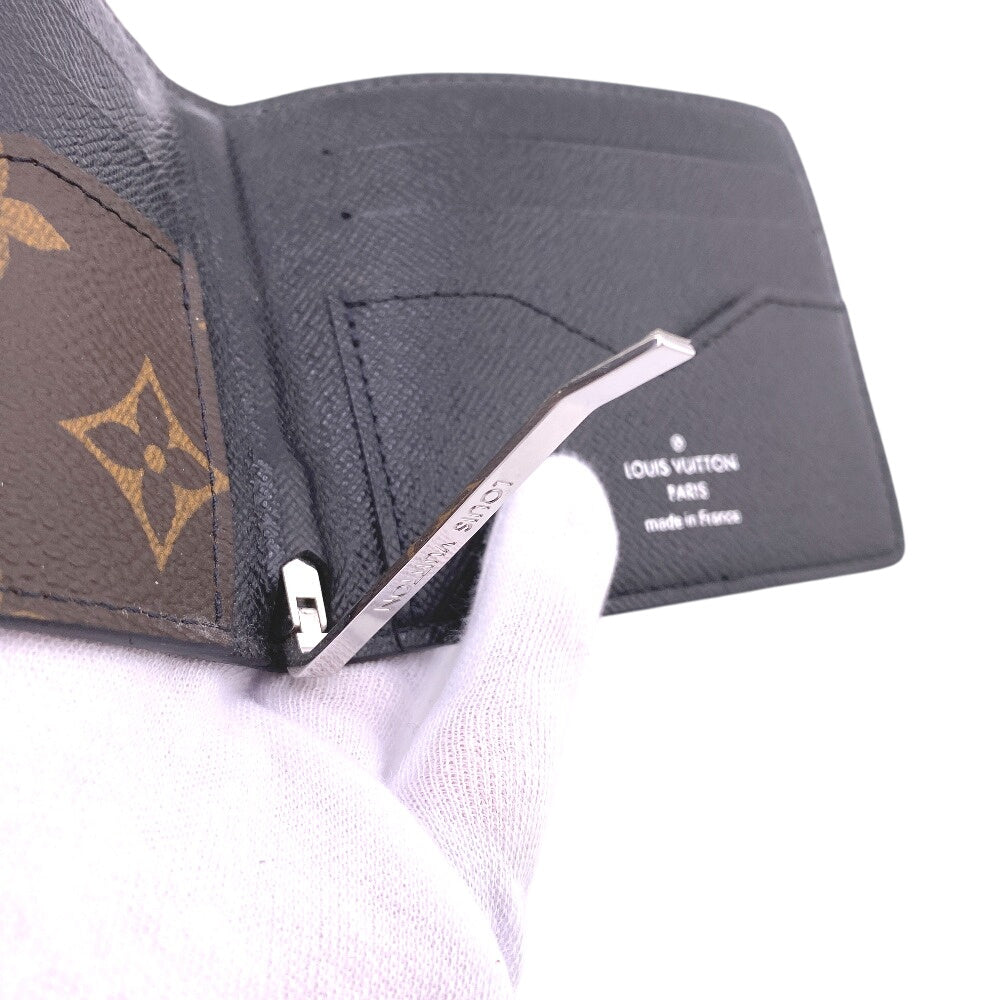 LOUIS VUITTON Bill Compartment M42139 Leather, Macassar Brown Monogram Portefeuille pants