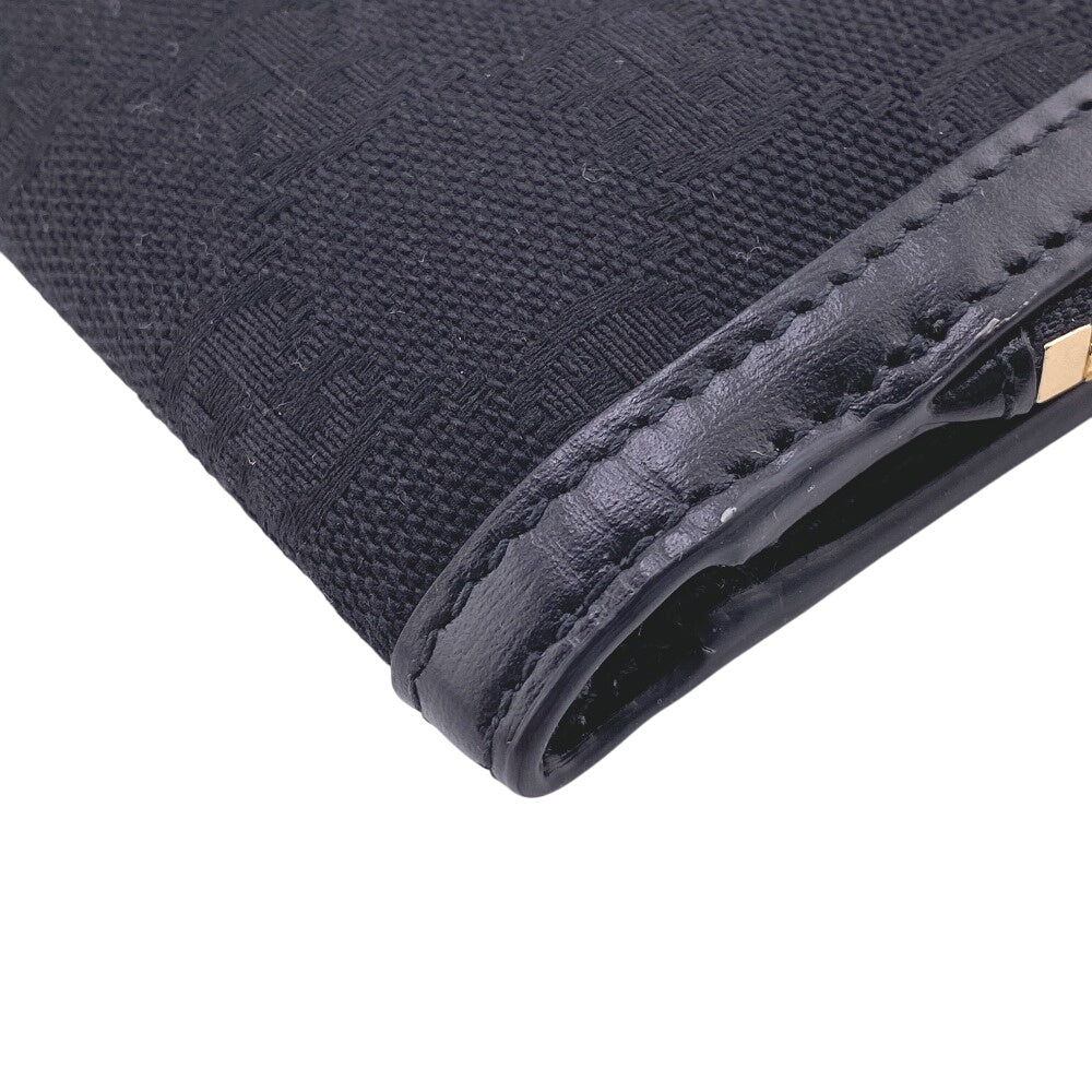 GUCCI Bifold Wallet Canvas, Leather black GG canvas
