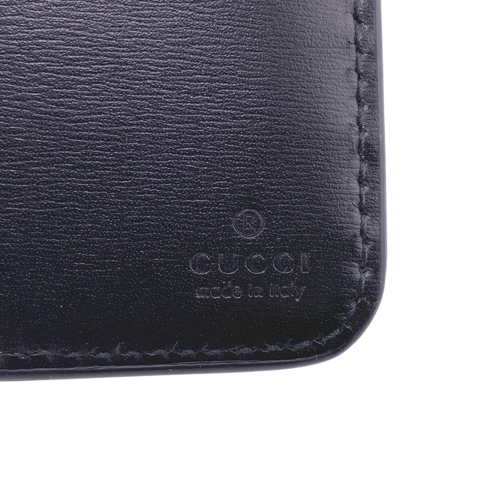 GUCCI Bifold Wallet Canvas, Leather black GG canvas