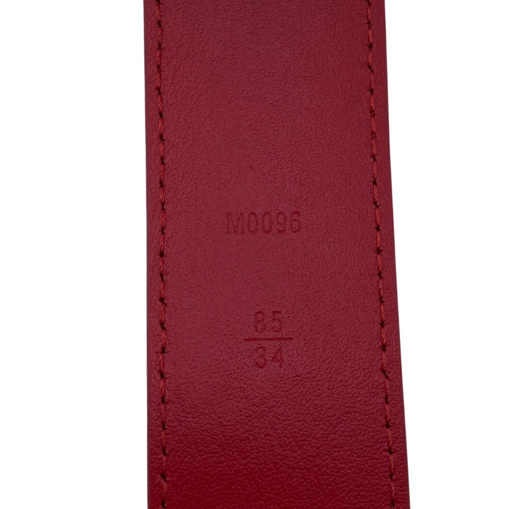 LOUIS VUITTON belt M096 Leather, Metal Red Monogram New Wave Santur 85/34