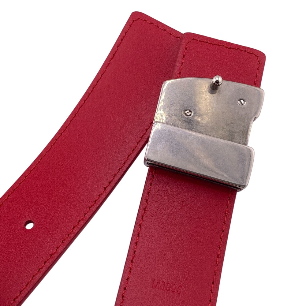LOUIS VUITTON belt M096 Leather, Metal Red Monogram New Wave Santur 85/34