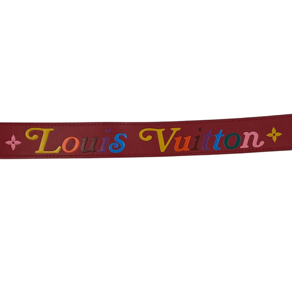 LOUIS VUITTON belt M096 Leather, Metal Red Monogram New Wave Santur 85/34