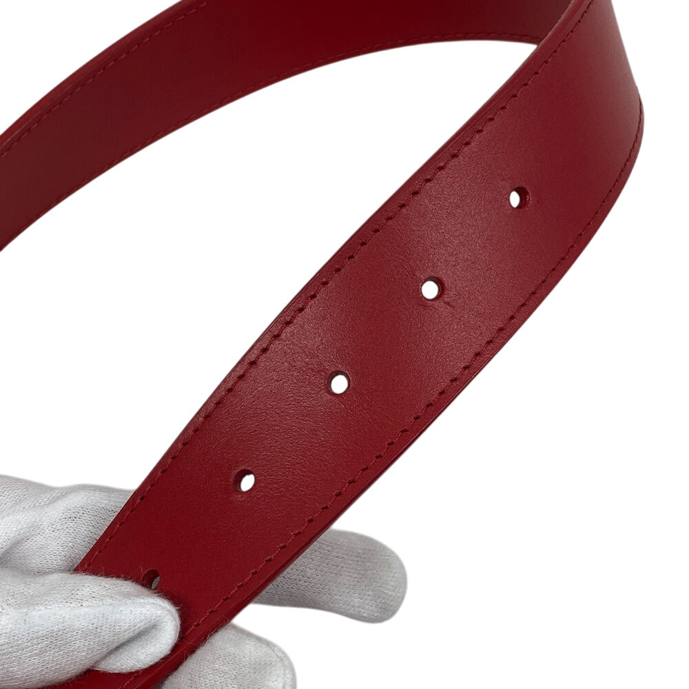 LOUIS VUITTON belt M096 Leather, Metal Red Monogram New Wave Santur 85/34