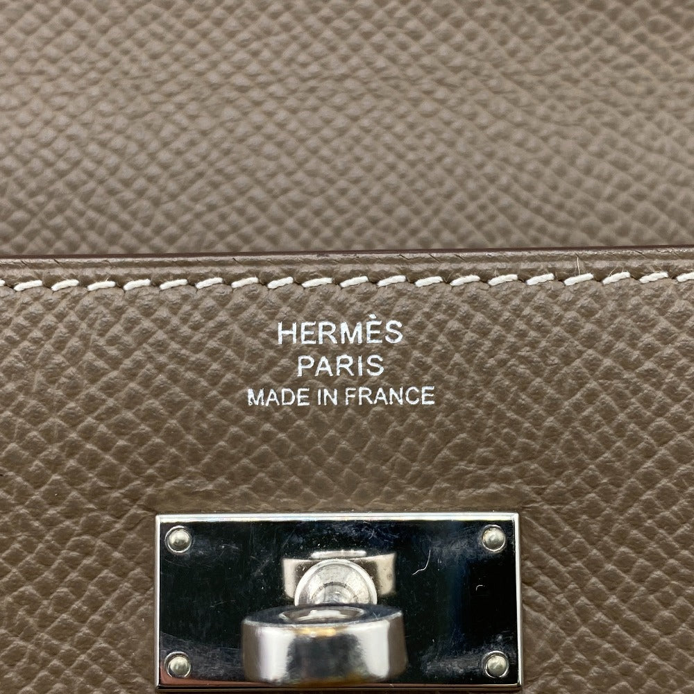 HERMES Long Wallet Purse Epsom, Leather beige Kelly wallet