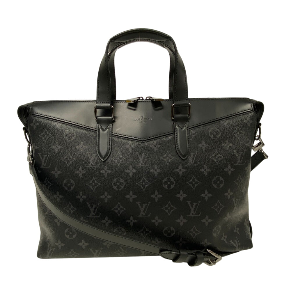LOUIS VUITTON Briefcase M40566 leather black Monogram Eclipse Explorer