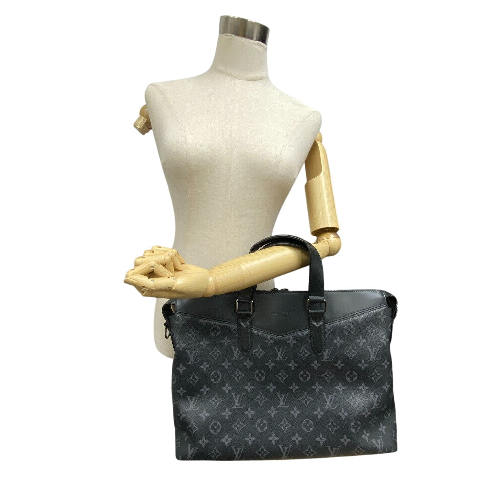 LOUIS VUITTON Briefcase M40566 leather black Monogram Eclipse Explorer